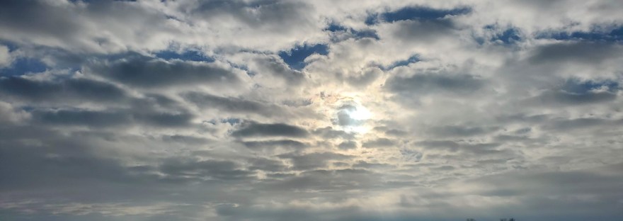 winter clouds over a road
